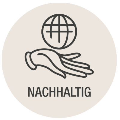 NACHHALTIG Weltkugel Hand